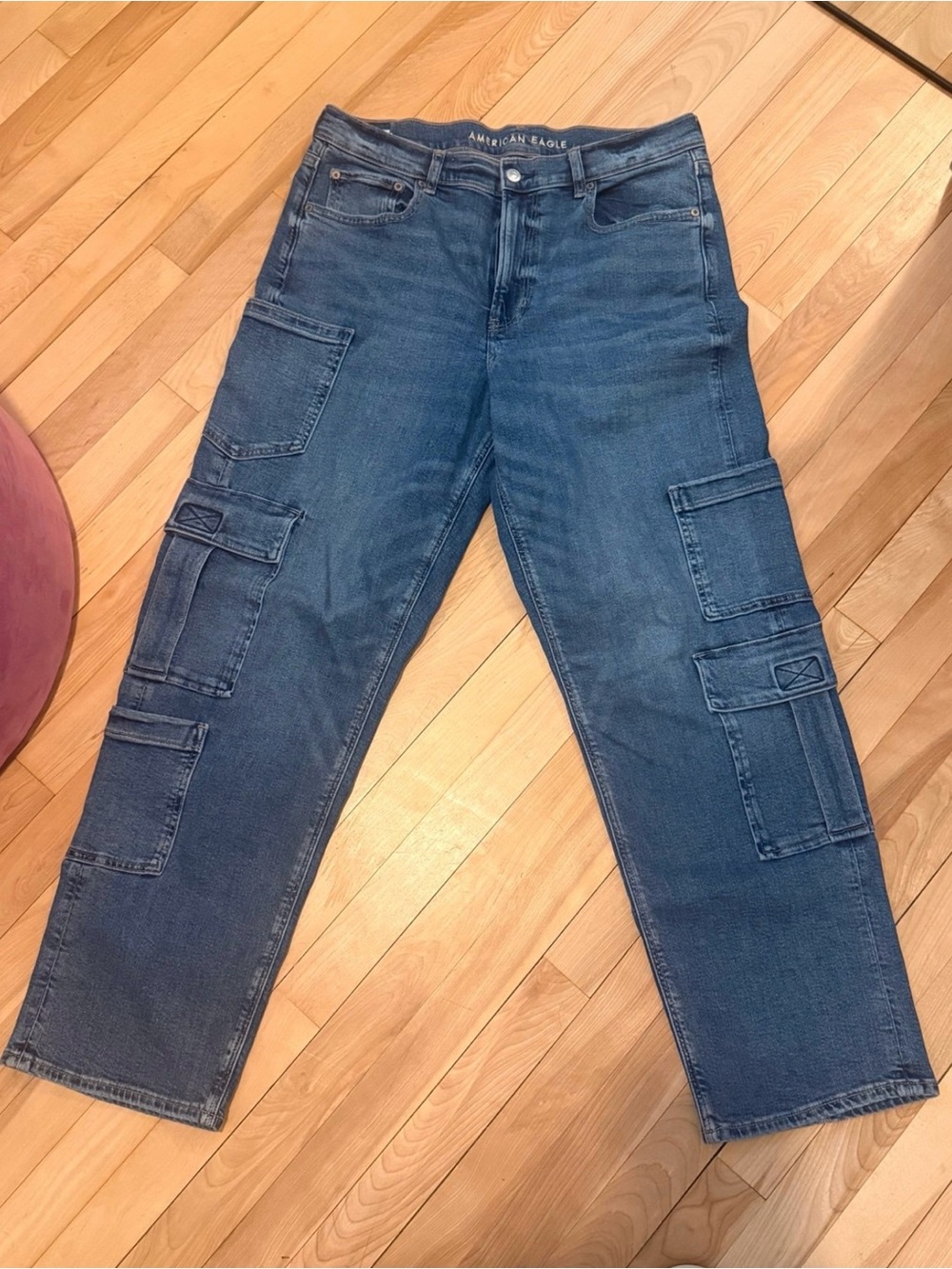 American Eagle Outfitters Men’s Dark Blue Cargo Jeans